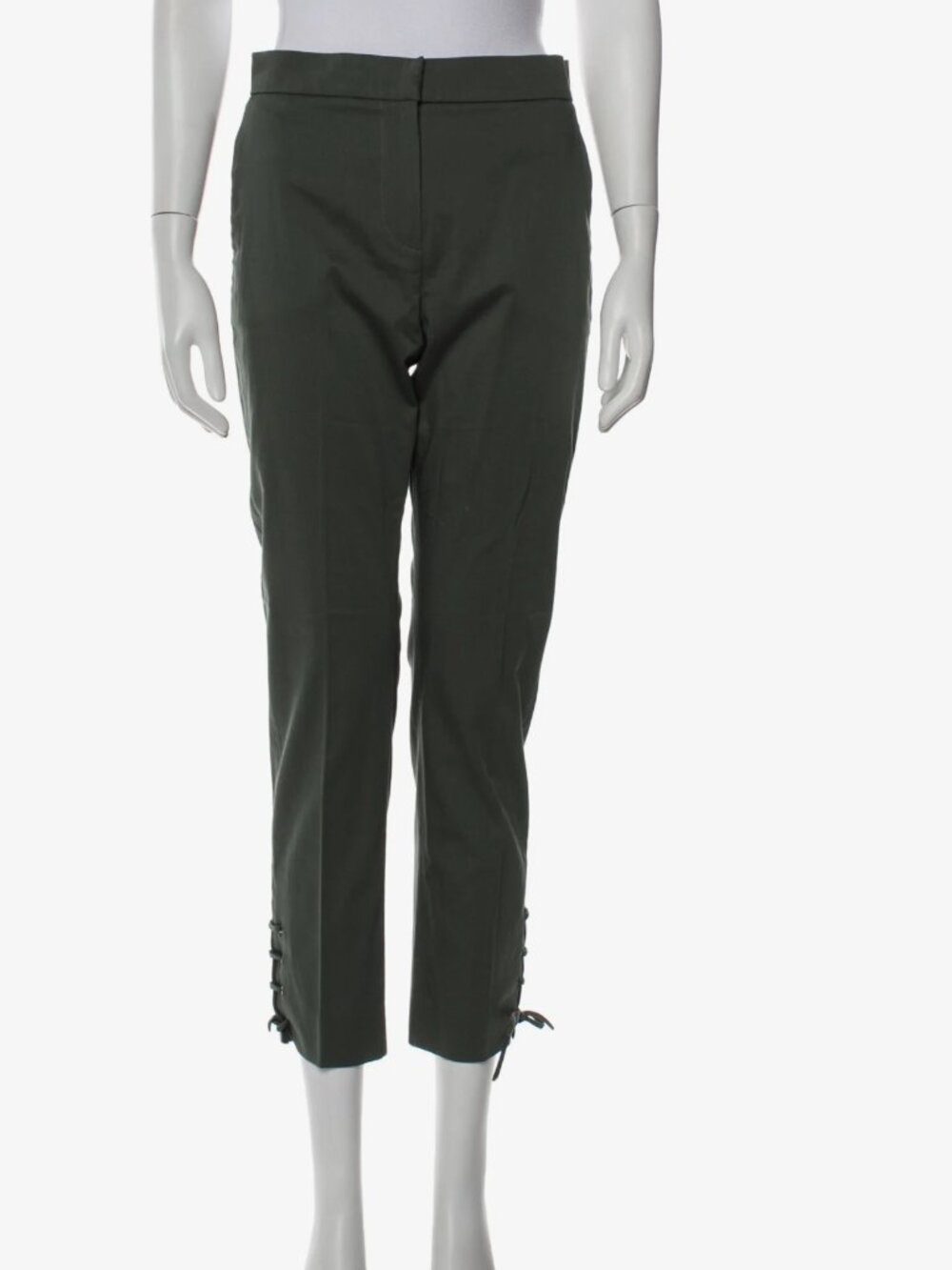 MAXMARA Olive Pants with Lace Up Sides